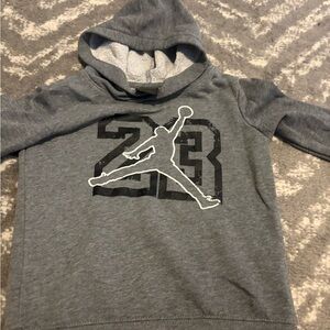 Jordan Gray Kids Hoodie with Iconic Graphic